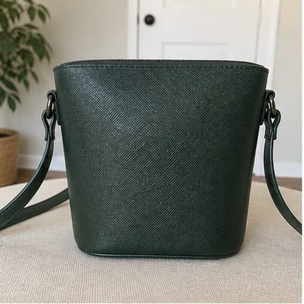 Cognac Saffiano Crossbody Bag